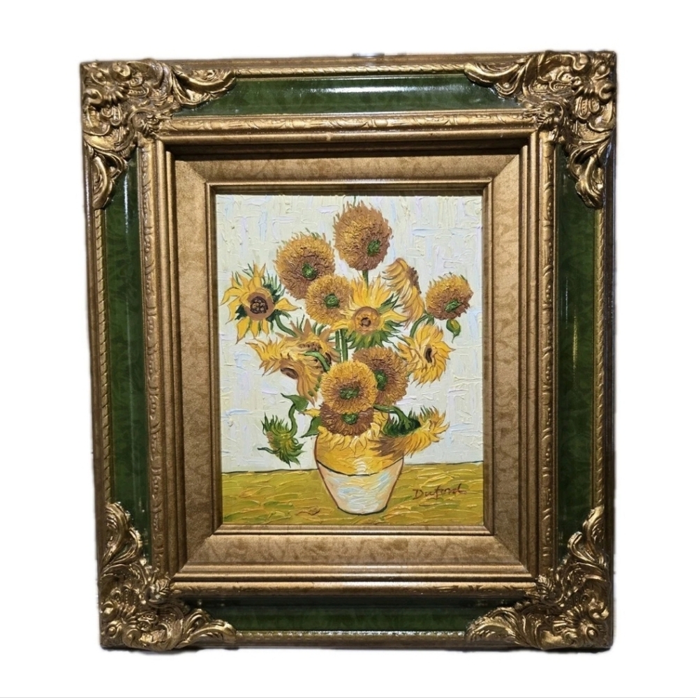 DUFORD, VINTAGE FLORAL, IMPRESSIONIST  OIL PAINTING, SIGNED